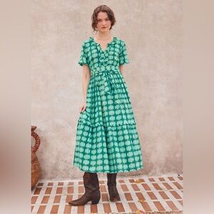 Bella Tu Green Floral Maxi Dress